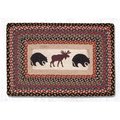 Capitol Importing Co 20 x 30 in Bear  Moose Printed Rectangle Patch Rug 67043BM